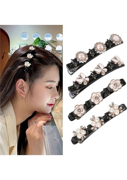 Kamelya Siyah Kadın Firkete Kore Sabit Kafa Bandı Yeni Firkete Tembel Saç Aksesuarları Çift Katmanlı Örgülü Firkete Saç Çemberi Kırık Saç Klip (Yurt Dışından) fiyatları