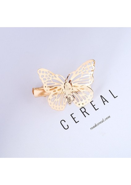 Sağ Parlak Kelebek Saç Klipleri Metal Altın Kelebek Firkete Gelin Başlığı Saç Tokaları Headdress Takı Şekillendirici Aksesuarları Aracı (Yurt Dışından)