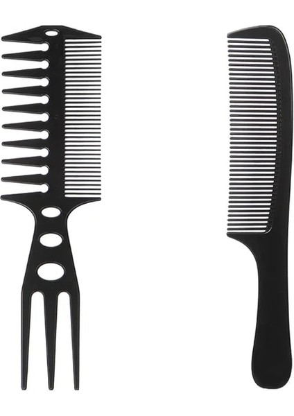 Set 9 Yüksek Kaliteli Siyah Karbon Fiber Yağ Tarak Profesyonel Salon Saç Kuaförlük Şekillendirici Tarak Seti Erkekler ve Kadınlar Için (Yurt Dışından)