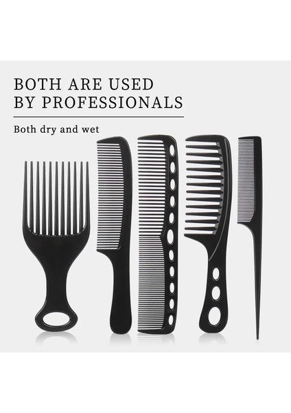 Set 9 Yüksek Kaliteli Siyah Karbon Fiber Yağ Tarak Profesyonel Salon Saç Kuaförlük Şekillendirici Tarak Seti Erkekler ve Kadınlar Için (Yurt Dışından) fiyatları