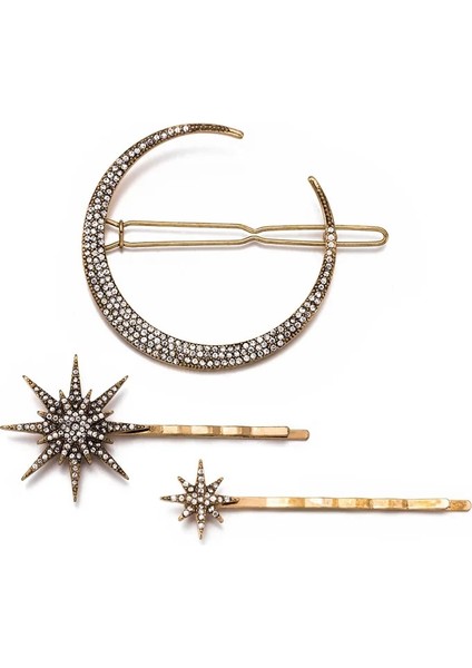 Stil 7 Ay Yıldız Kar Tanesi Tokalar Kristal Rhinestones Saç Klipleri Kadın Moda Şekillendirici Araçları Kızlar Saç Tokası Elmas Saç Aksesuarları (Yurt Dışından) fırsatları