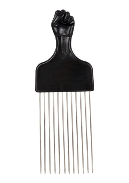 Tip 2 Siyah Metal Afro-Amerikan Seçim Saç Tarak Afro Saç Tarak Kuaförlük Şekillendirici Aracı Salon Kullanımı Geniş Diş Kıvırcık Saç Fırçası (Yurt Dışından)