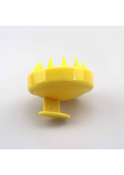 Sarı Çok Fonksiyonlu Silikon Saç Derisi Masaj Tarak Duş Fırçası Mini Kafa Meridyen Masaj Yıkama Temiz Bakım Saç Aracı Fırça (Yurt Dışından)