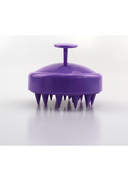 Mor Çok Fonksiyonlu Silikon Saç Derisi Masaj Tarak Duş Fırçası Mini Kafa Meridyen Masaj Yıkama Temiz Bakım Saç Aracı Fırça (Yurt Dışından)