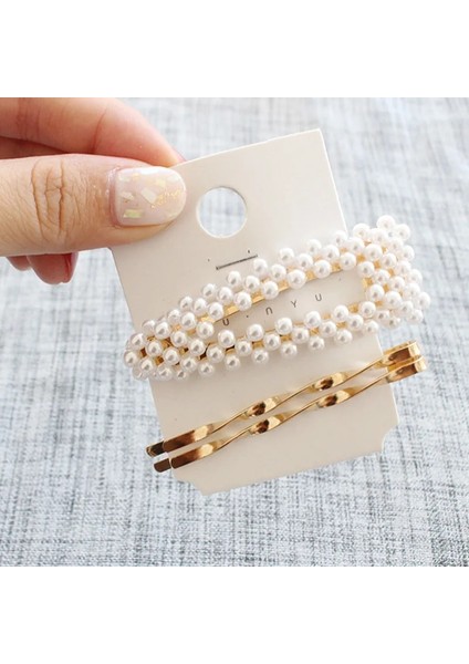 12 3 Adet/takım Inci Metal Altın Rengi Saç Tokası Bobby Pin Barrette Kafa Bandı Firkete Headdress Kadın Kızlar Bayan Saç Şekillendirici Aracı (Yurt Dışından) fırsatları