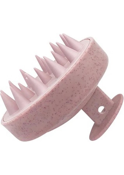 Pembe Kafa Derisi Masaj Tarak Saç Yıkama Silikon Şampuan Fırçası Vücut Masaj Fırçası Banyo Duş Fırçası Salon Kuaförlük Aracı (Yurt Dışından)