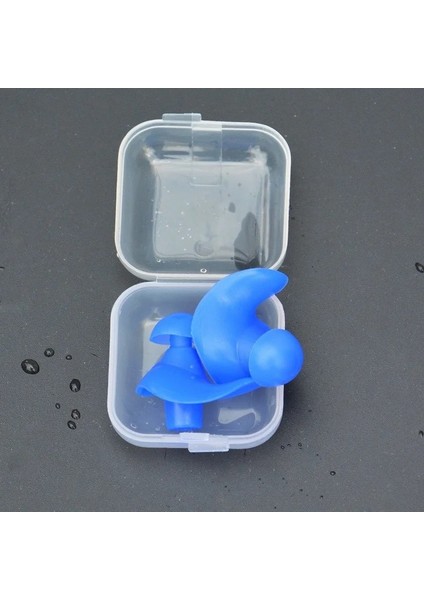 Siyah Kulak Tipi Su Geçirmez Kulak Tıkacı Yüzme Kulak Tıkacı Silikon Profesyonel Yumuşak Kulak Tıkacı Kutulu (Yurt Dışından)