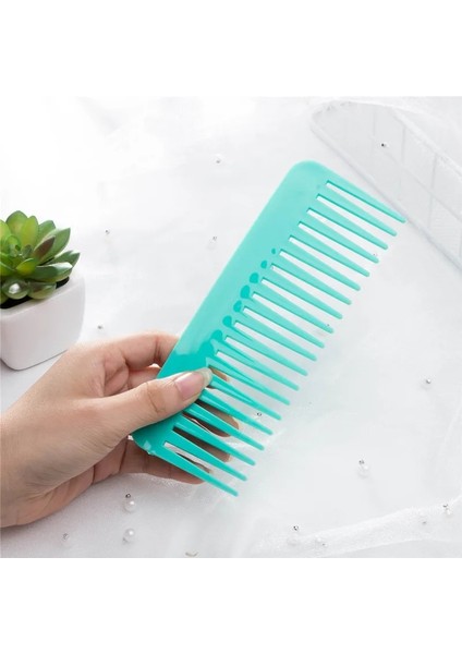 Açık Yeşil Dikdörtgen Geniş Diş Tarak Plastik Düz Tarak Saç Masajı Yumuşatma Tarak Kuaförlük Tarak Şekillendirici Aracı (Yurt Dışından) fırsatları