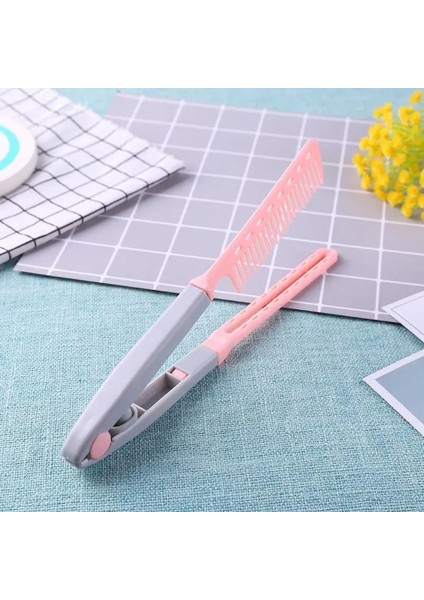 Yeşil V Tipi Yıkanabilir Katlanır Saç Düzleştirici Tarak Kuaförlük Fırça Tarak Saç Şekillendirici Klip Aracı Berber Aksesuarları Saç Tarak (Yurt Dışından) fırsatları