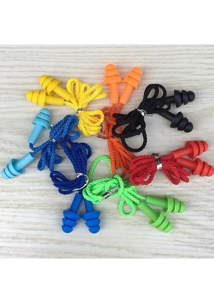 Bir 2 Adet Yumuşak Anti-Gürültü Kulak Tıkacı Su Geçirmez Yüzme Silikon Yüzmek Kulak Tıkacı Yetişkin Çocuk Yüzücüler Dalış Halat ile 2 Adet (Yurt Dışından) modelleri