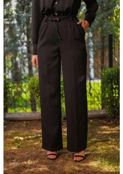 Siyah Palazzo Kumaş Pantolon fiyatları