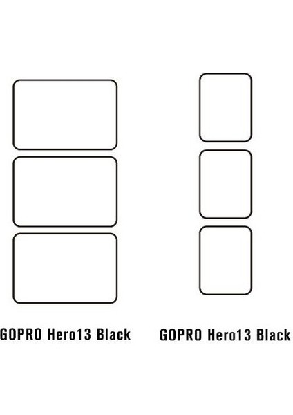 Gopro Hero 13 Black Uyumlu 3'er Adet Ekran Koruyucu Nano Jelatin Koruma