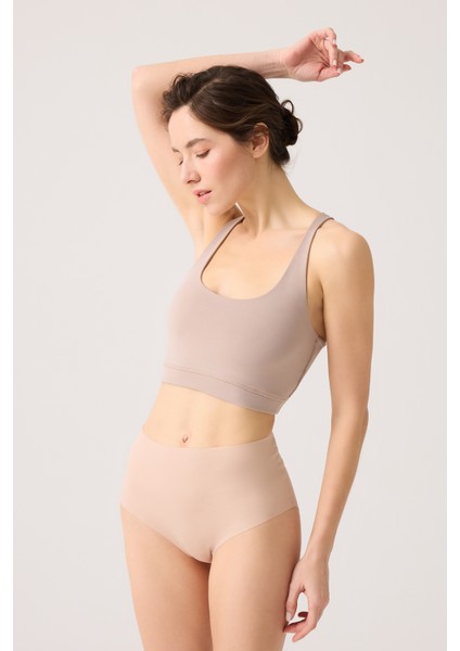 Lazer Kesim Yüksek Bel Görünmez Külot High Waisted Briefs