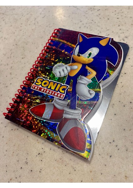 Tmn Lisanslı Sonic Hologramlı Spiralli 80 Yaprak A6 Çizgili Not Defteri 15X11CM