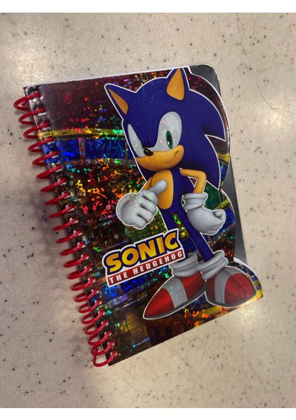 Tmn Lisanslı Sonic Hologramlı Spiralli 80 Yaprak A6 Çizgili Not Defteri 15X11CM