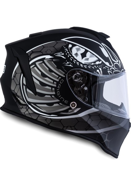 Dinamo Fighter Mat Siyah-Antrasit-Sarı Kask