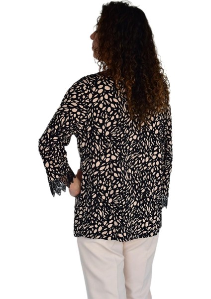 Kadın Leopar Desen Baskılı Viscon Bluz BGL-ST04281 modelleri