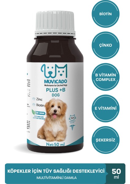 Köpekler Için Tüy Sağlığı Damlası - Plus B -Tüy Dökülmesini Engelleme