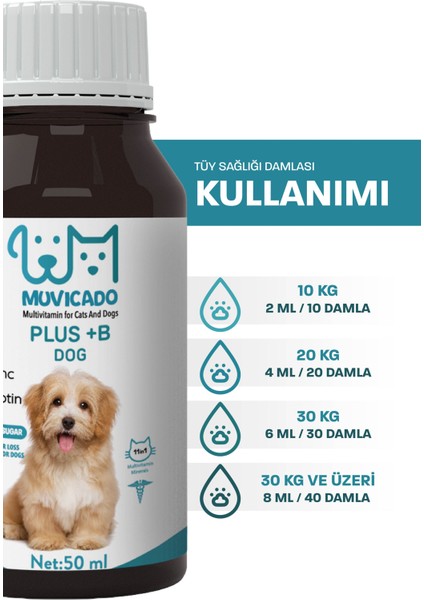 Köpekler Için Tüy Sağlığı Damlası - Plus B -Tüy Dökülmesini Engelleme
