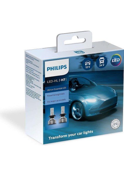 Phılıps 12V-24V H7 Csp LED Xenon Far Ampul Seti 6500K