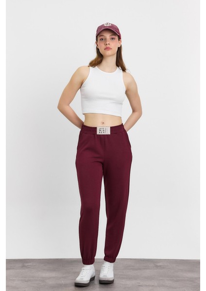 4011 Ön Aksesuar Detay Eşofman Bordo