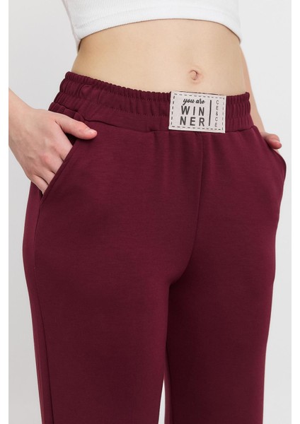 4011 Ön Aksesuar Detay Eşofman Bordo