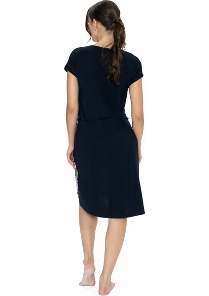 U.s Polo Assn. 20028 Kadın Kısa Kollu Bisiklet Yaka Rahat Ev Giyim-Lacivert fırsatları