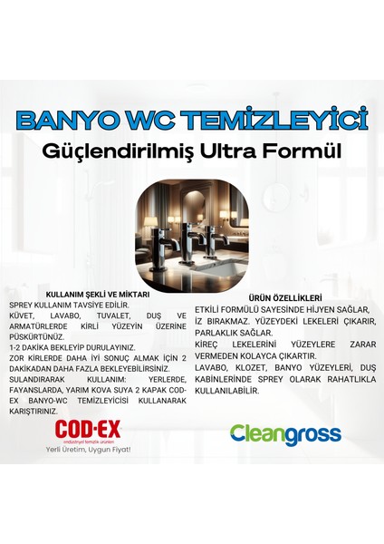 Banyo - Wc Temizleyici 4 Litre