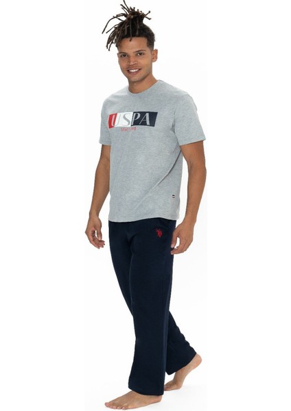 18899 Erkek Kısa Kollu Bisiklet Yaka Pijama Takımı-Gri fiyatları
