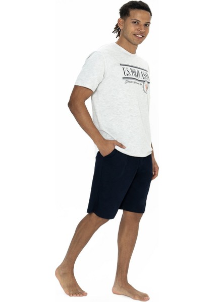 18874 Erkek Kısa Kollu Bisiklet Yaka Şortlu Pijama Takımı-Karmelanj fiyatları