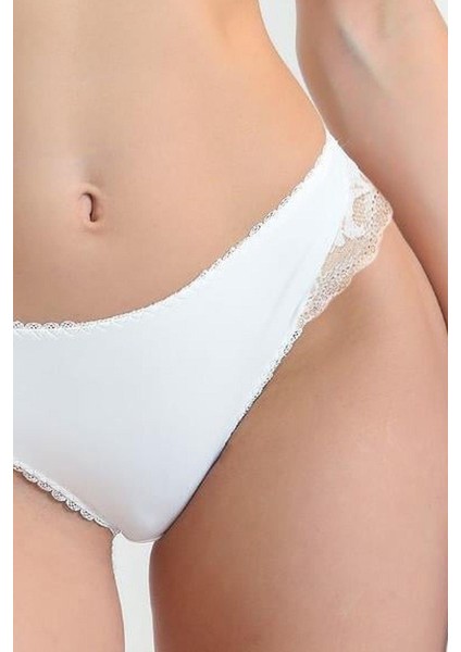 440 Kadın Önü Kumaş Arkası Dantel Külot-Ekru fiyatları