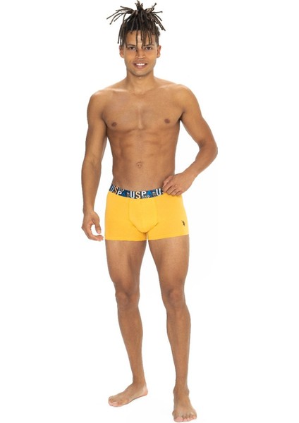 U.s Polo Assn. 80572 Erkek Pamuklu 3'lü Boxer-Saks&sarı&lacivert fırsatları