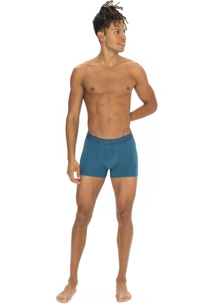 U.s Polo Assn. 80543 Erkek Pamuklu 3'lü Boxer-Lacivert&indigo&gri indirimleri