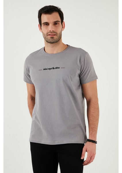 Pamuklu Slim Fit Bisiklet Yaka T Shirt Erkek T Shirt 541WIND modelleri