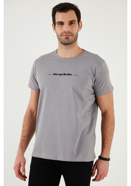 Pamuklu Slim Fit Bisiklet Yaka T Shirt Erkek T Shirt 541WIND indirimleri