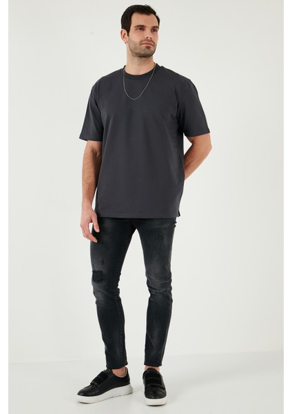 Pamuklu Bisiklet Yaka Relaxed Fit Basic T Shirt Erkek T Shirt 5902610