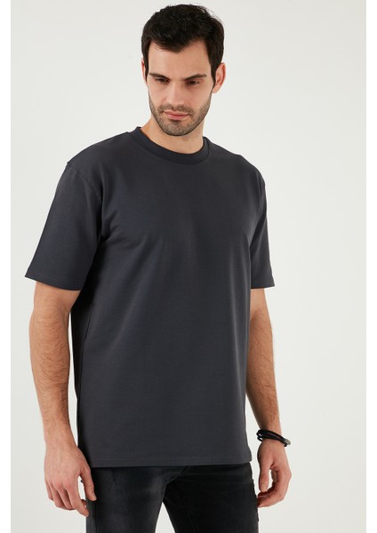 Pamuklu Bisiklet Yaka Relaxed Fit Basic T Shirt Erkek T Shirt 5902610