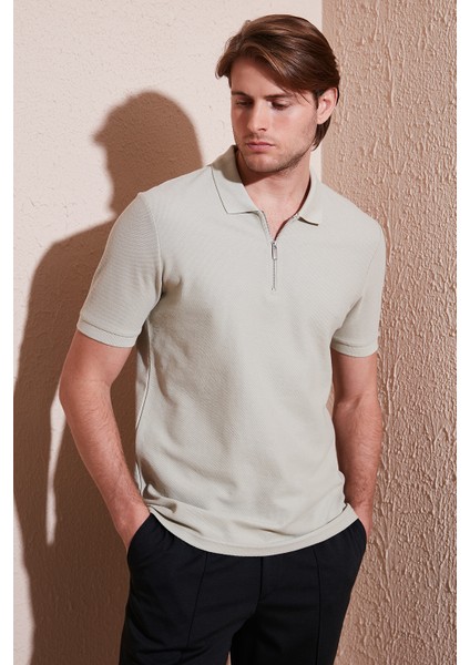 Pamuklu Regular Fit Fermuarlı Polo Yaka T Shirt Erkek Polo Yaka T Shirt 5902434 fiyatları