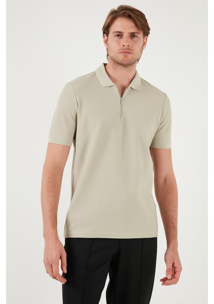 Pamuklu Regular Fit Fermuarlı Polo Yaka T Shirt Erkek Polo Yaka T Shirt 5902434 modelleri