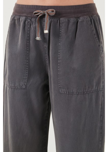 Relaxed Fit Yüksek Bel Bol Paça Pantolon Bayan Pantolon 668YP5040