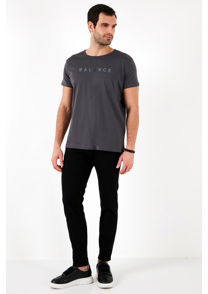 Pamuklu Slim Fit Bisiklet Yaka T Shirt Erkek T Shirt 541BALANCE fiyatları