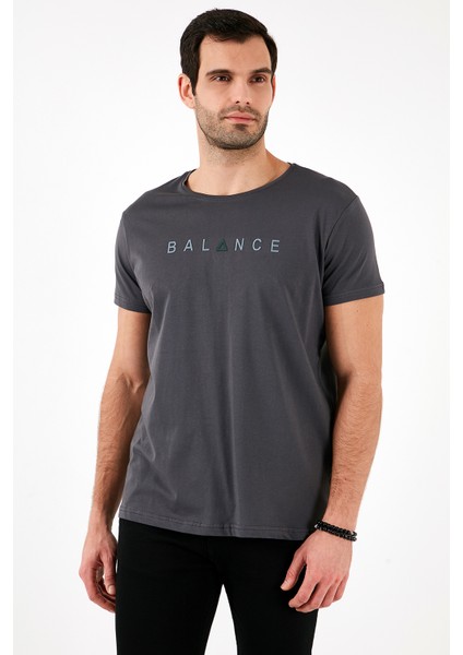 Pamuklu Slim Fit Bisiklet Yaka T Shirt Erkek T Shirt 541BALANCE fırsatları
