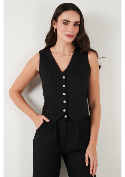 Regular Fit Bol Paça Yelekli Takım Bayan Takım 67045162S4