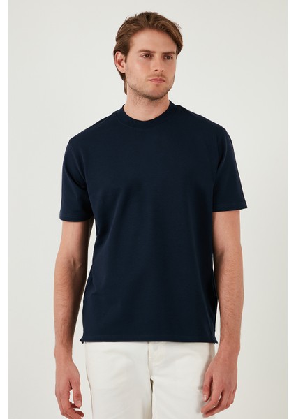 Pamuklu Bisiklet Yaka Relaxed Fit Basic T Shirt Erkek T Shirt 5902610 fırsatları