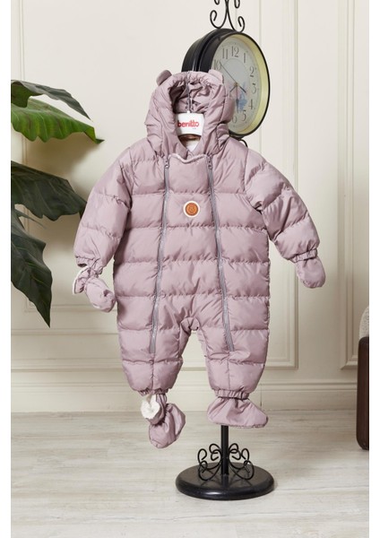 Unisex Kapüşonlu Fermuarlı Bebek Astronot Tulum 51330