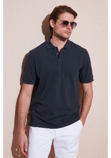 Pamuklu Regular Fit Düğmeli Polo Yaka T Shirt Erkek Polo Yaka T Shirt 5902127
