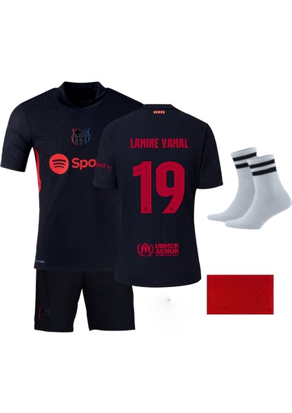 Barcelona Lamine Yamal Çocuk Futbol Forma 4'lü Set Forma+Şort+Çorap+Bileklik