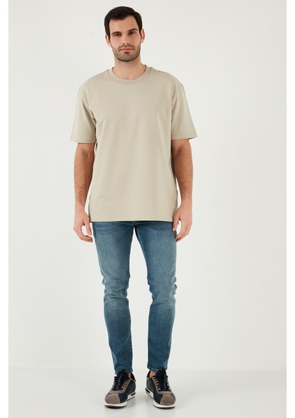 Pamuklu Bisiklet Yaka Relaxed Fit Basic T Shirt Erkek T Shirt 5902610 fiyatları