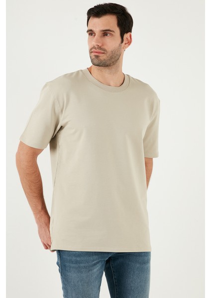 Pamuklu Bisiklet Yaka Relaxed Fit Basic T Shirt Erkek T Shirt 5902610 fırsatları