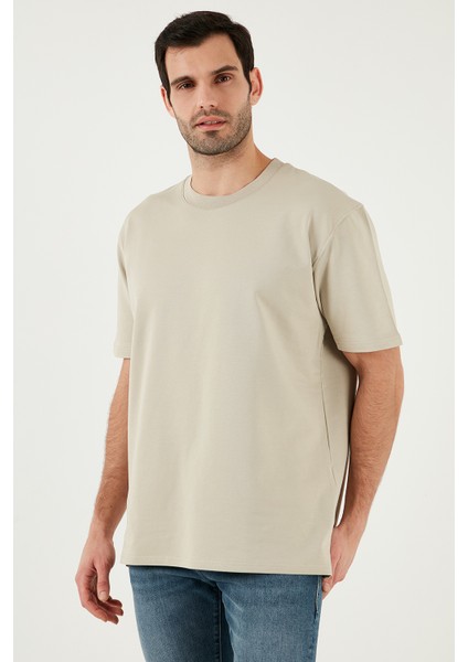 Pamuklu Bisiklet Yaka Relaxed Fit Basic T Shirt Erkek T Shirt 5902610 indirimleri